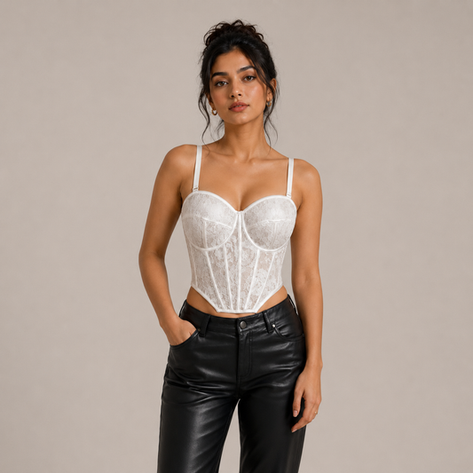 Sequin Corset Bustier Top