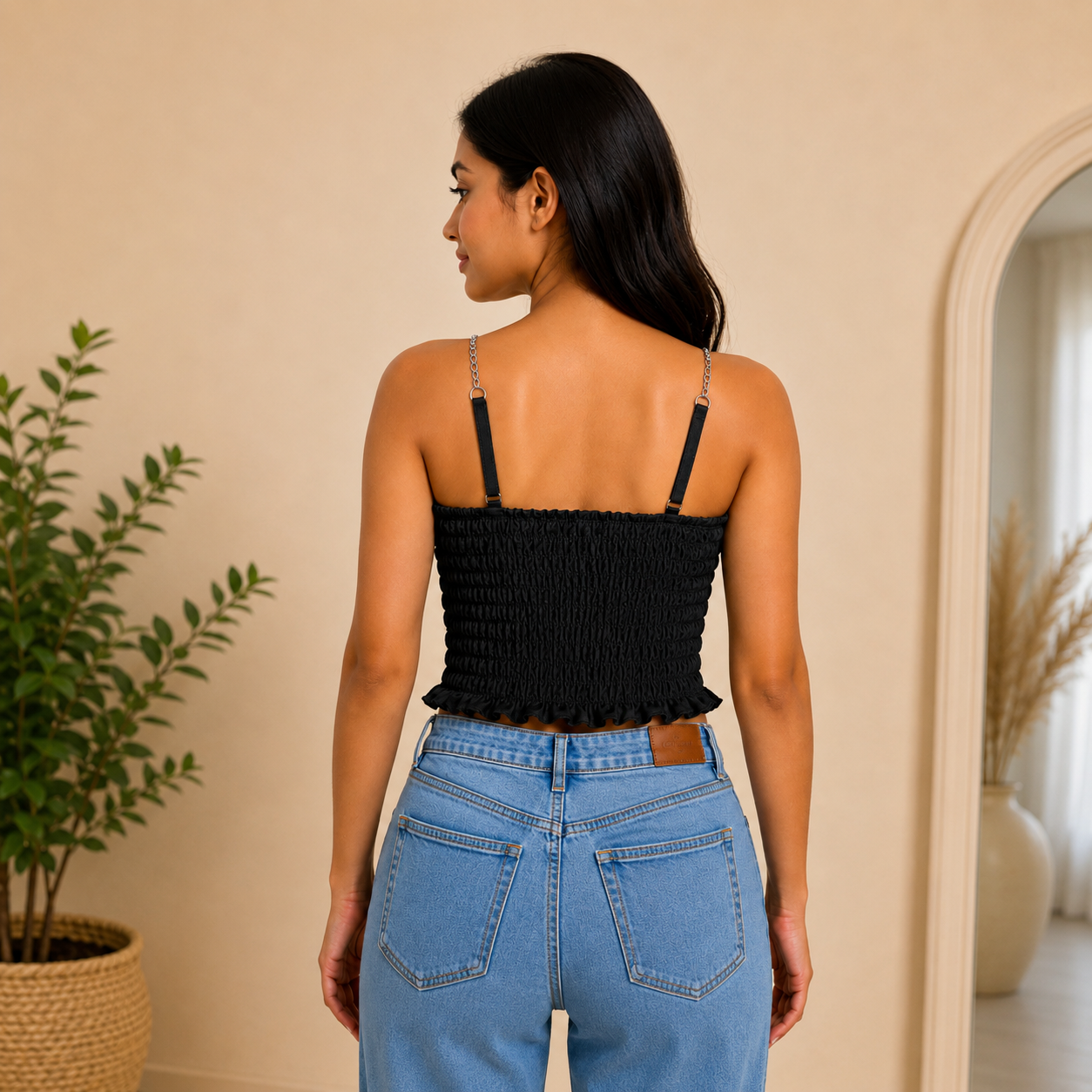 Sequin Velvet Tube Top