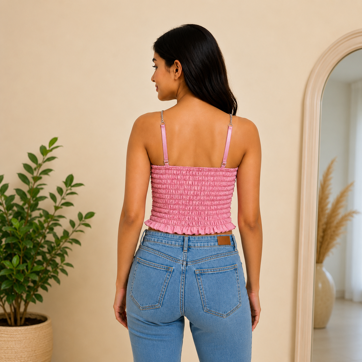 Sequin Velvet Tube Top