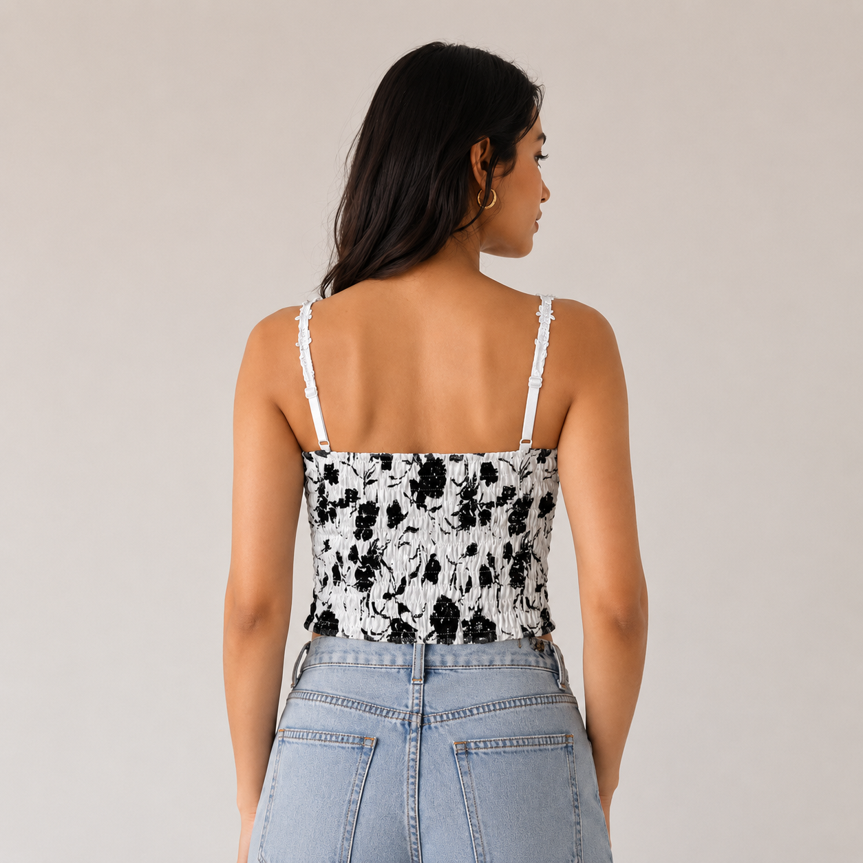Floral Bustier Crop Top