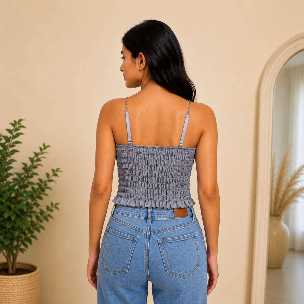 Sequin Velvet Tube Top
