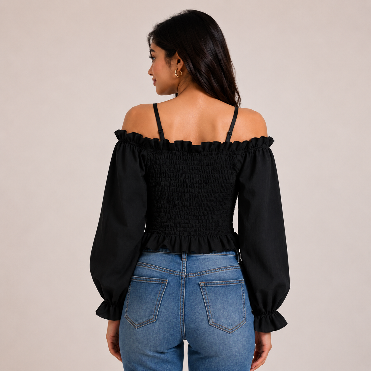 Vintage Floral Lace-Up Top